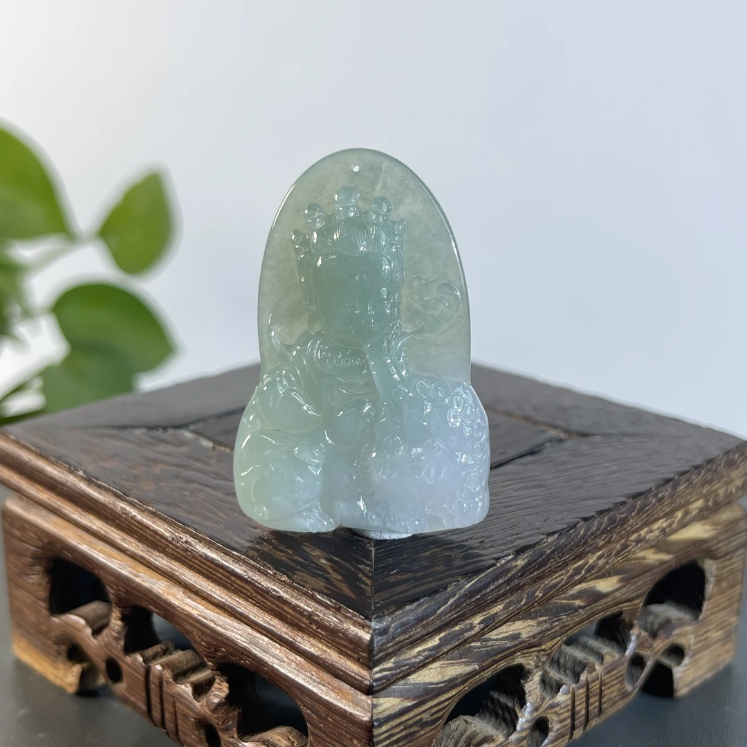 JYB25-42  天然缅甸A货翡翠  文殊