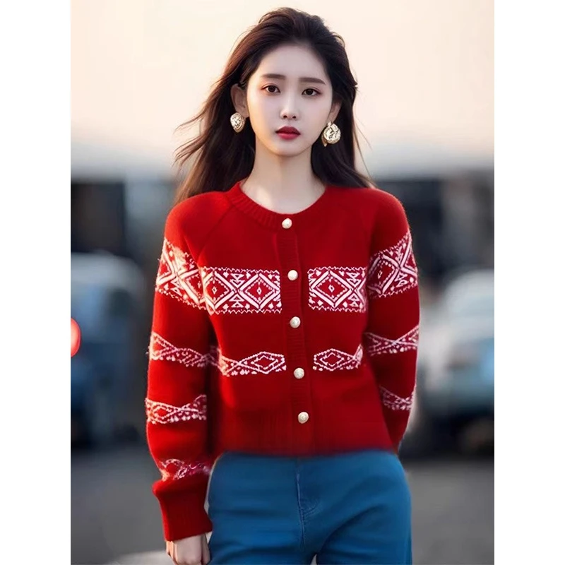 JY#毛衣开衫女士冬季新款慵懒小众不撞款宽松百搭上衣DY11389