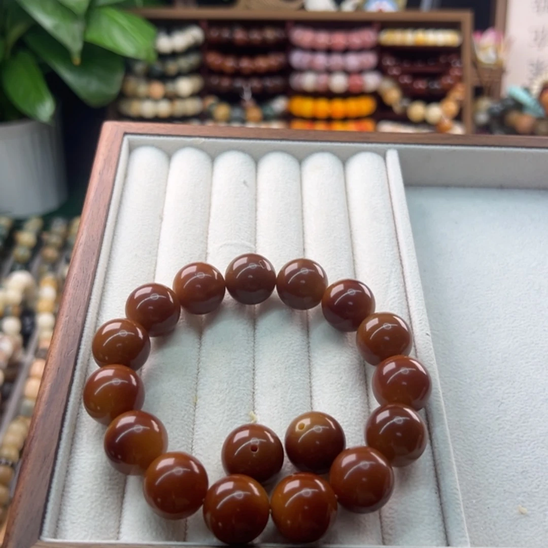 菩提根/象牙果手串卡16圆珠玉化焦糖全品定制不退不换