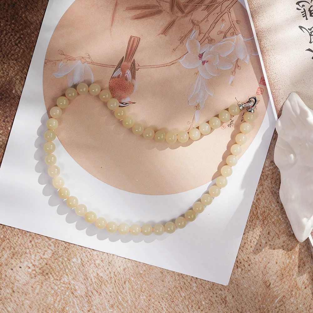 新疆和田玉皮山藕粉卡10-9美人链多样性发一件 鑫浩矿业