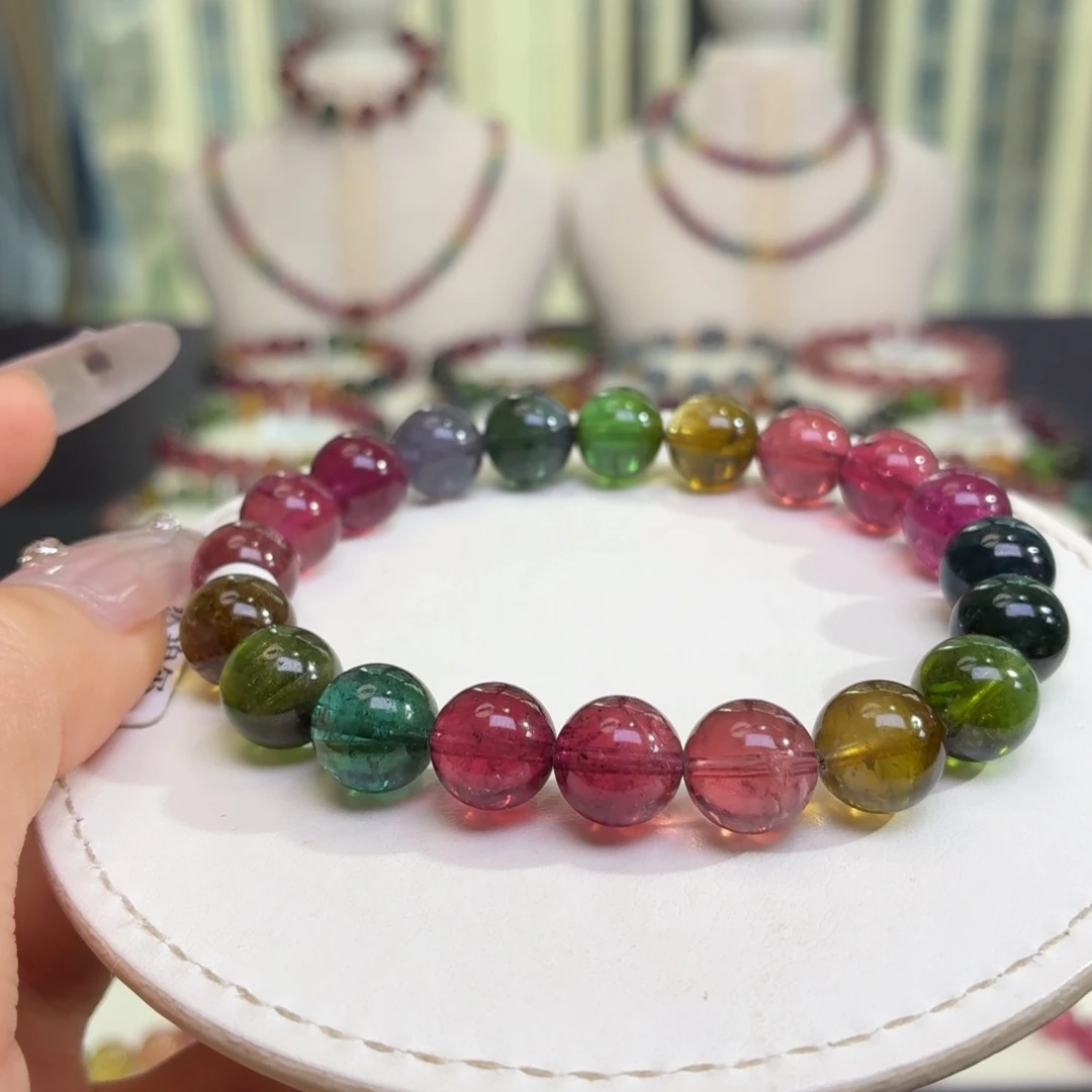 碧玺手链未镶嵌天然碧玺