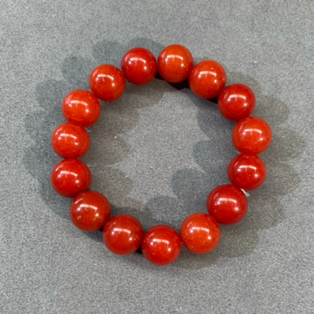 【亏米清仓】14mm撒丁岛橘莫色圆珠手串232