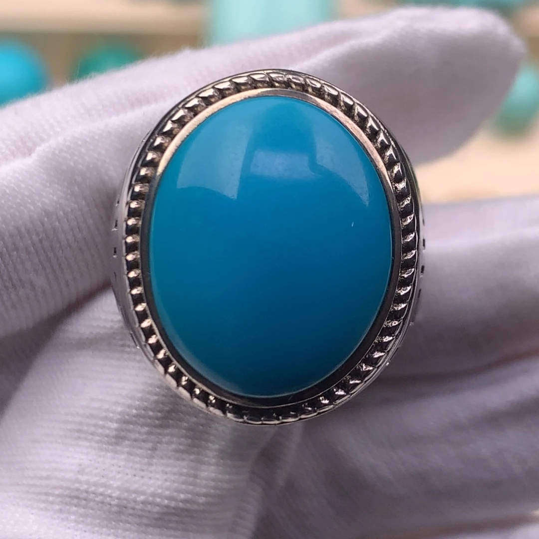 绿松石银S925镶嵌珠宝奇石