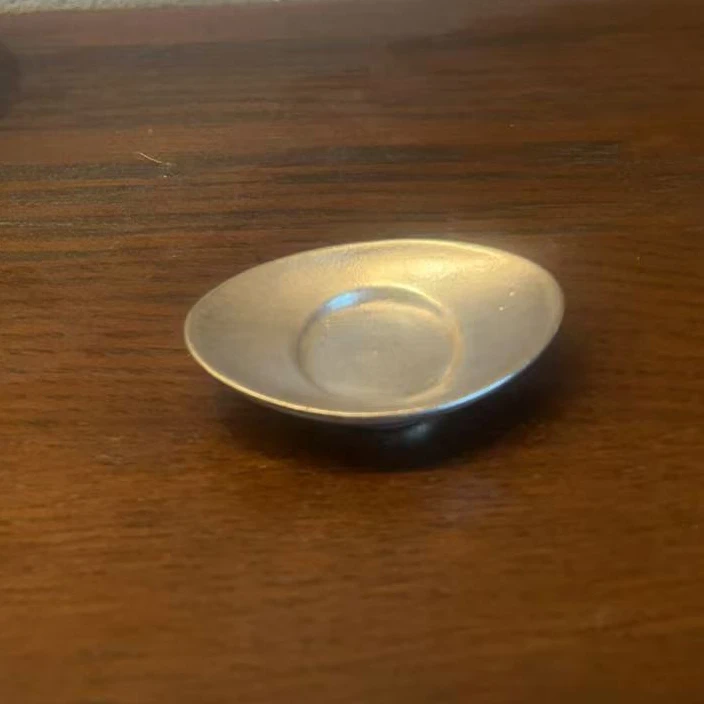 YYSF8154[学茶严选]银釉小元宝杯托 陶瓷