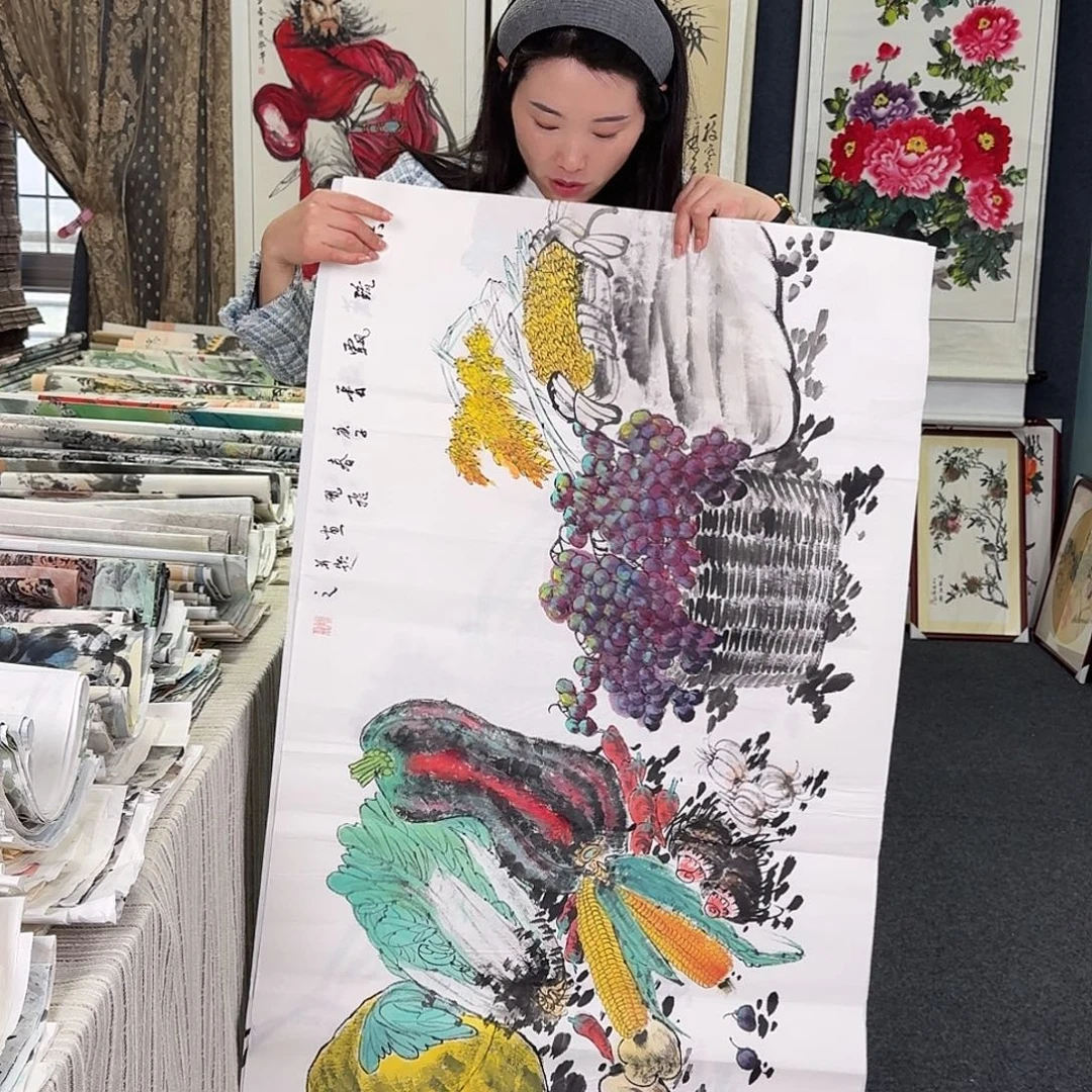 纯手绘国画作品好看