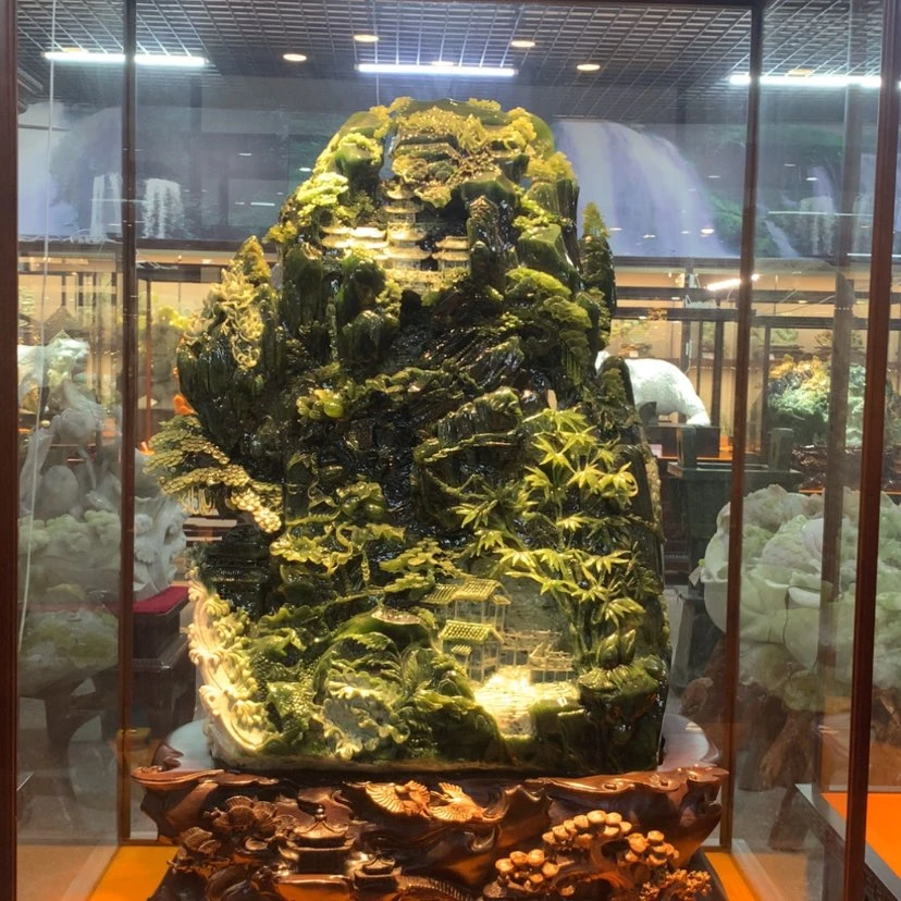 【闪购商品】未镶嵌蛇纹石玉摆件覆膜