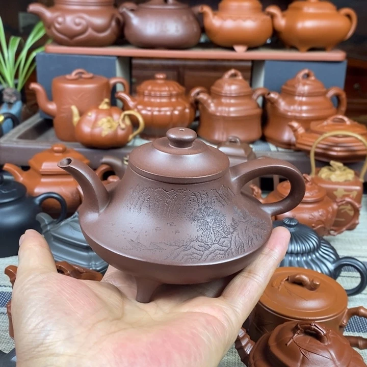 紫砂茶壶云炉260CC原矿老紫泥特价