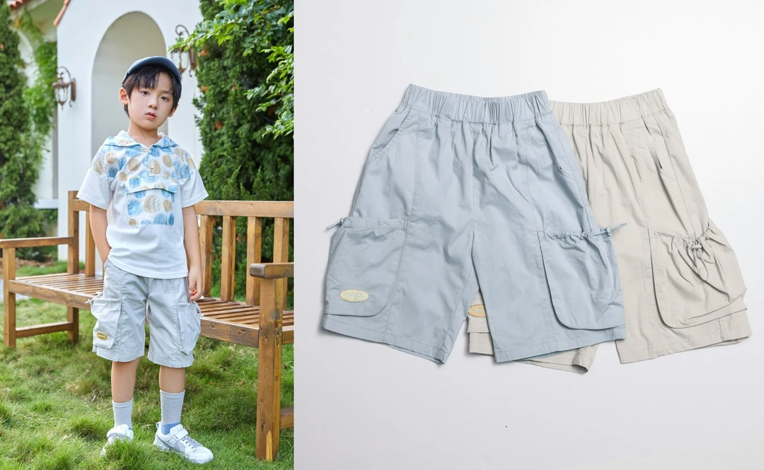 【实体品牌】夏季男中童潮流宽松梭织五分裤4212020102