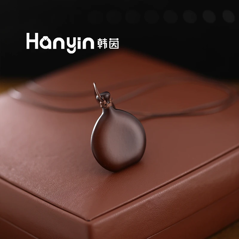 非金属皮质项链 简约百搭木质水壶项链个性设计感休闲饰品