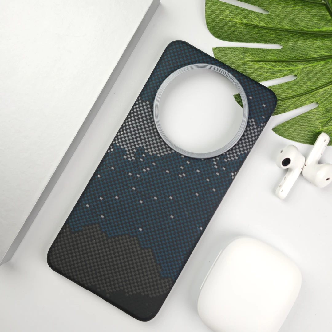 适用于华为mate60芳纶纤维简约细纹mate60Pro凯夫拉超薄磁吸壳