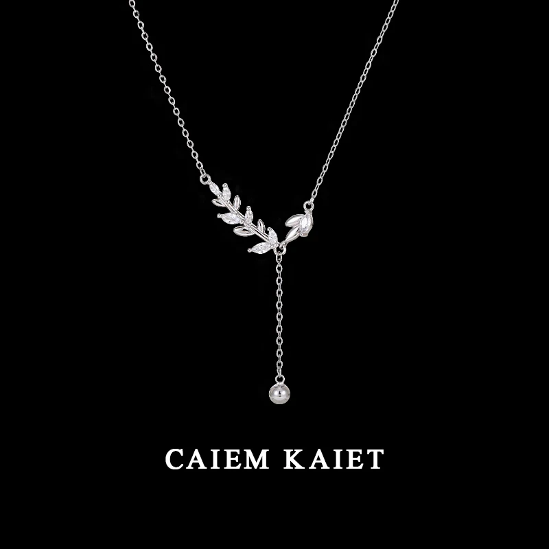 CAIEM KAIET 链子足银 S999纯银麦穗流苏项链女轻奢高级感锁骨链