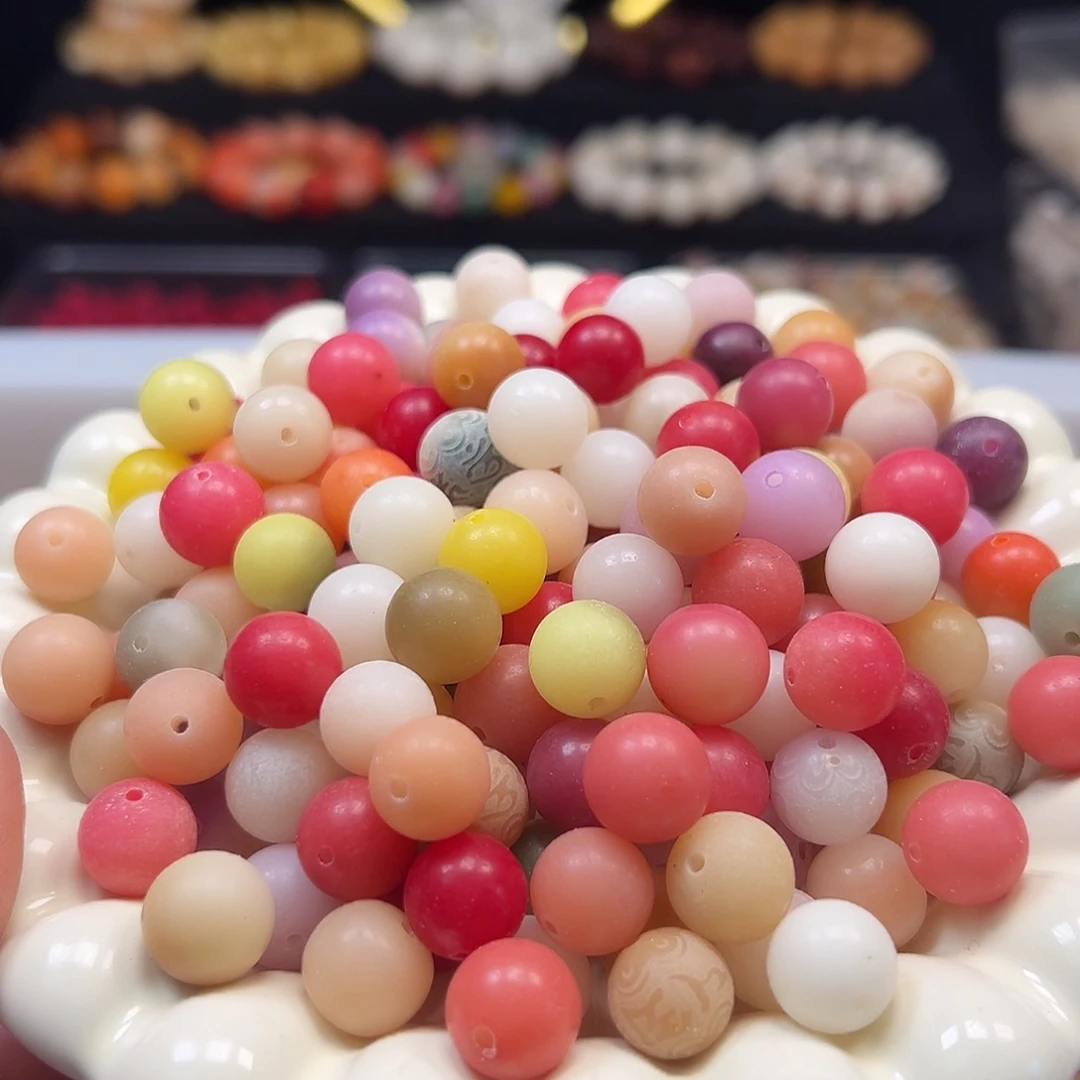 菩提根/象牙果手串微瑕卡11/12左右多宝圆混200颗