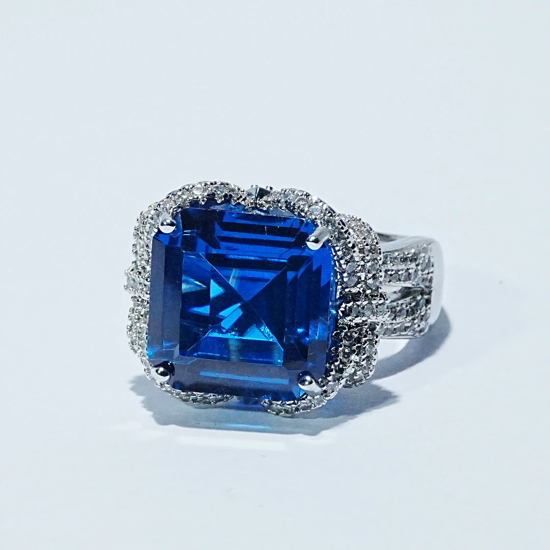 典藏轻奢-高精切蓝宝石戒指BC-139