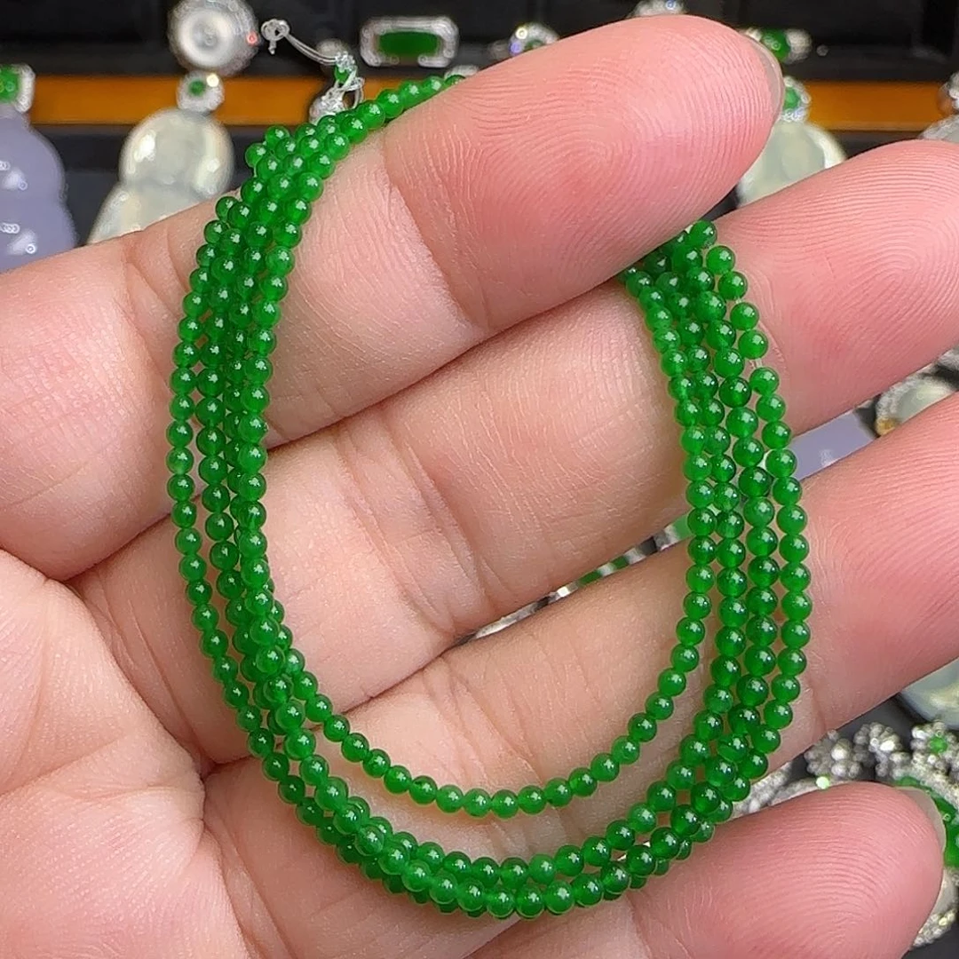 颈饰未镶嵌翡翠天然翡翠