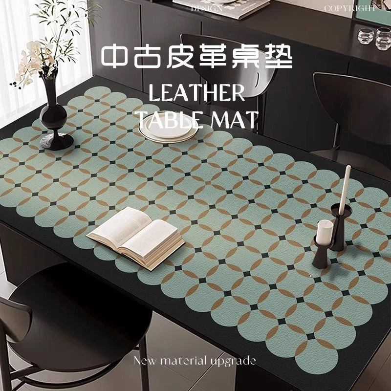 中古格子桌垫防水防油免洗茶几台垫隔热垫轻奢高级感厨房防尘桌布