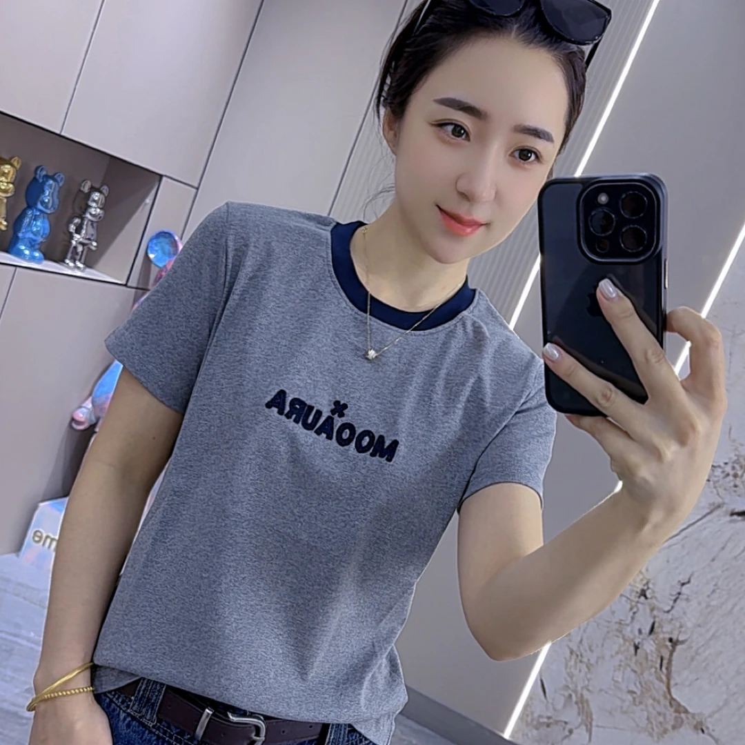 印花透气棉圆领休闲棉T