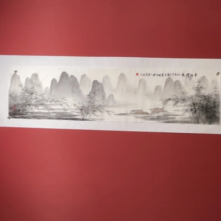 国画松精品手绘作品