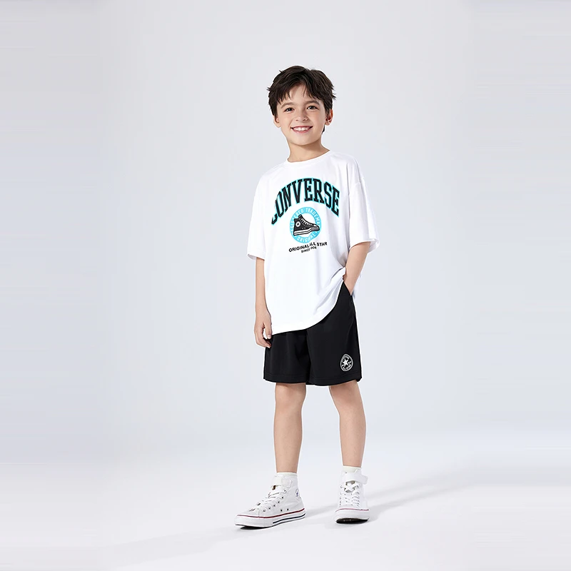 匡威儿童童装套装夏季套头休闲运动男五分裤常规潮流CNVB-KS-H520