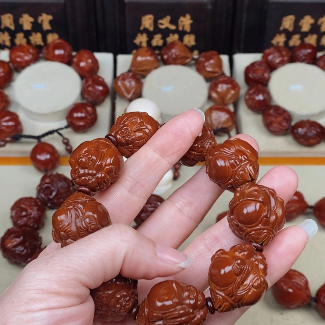 阳***阳手串/手链橄榄核三面弥勒