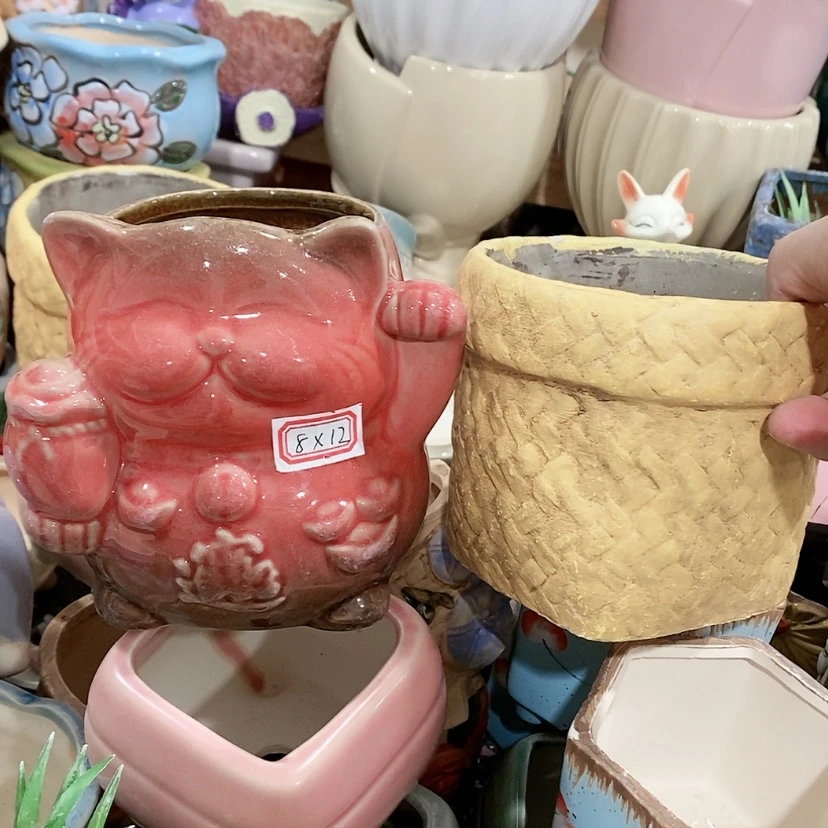 【闪购商品】红陶陶瓷花盆，多肉花盆