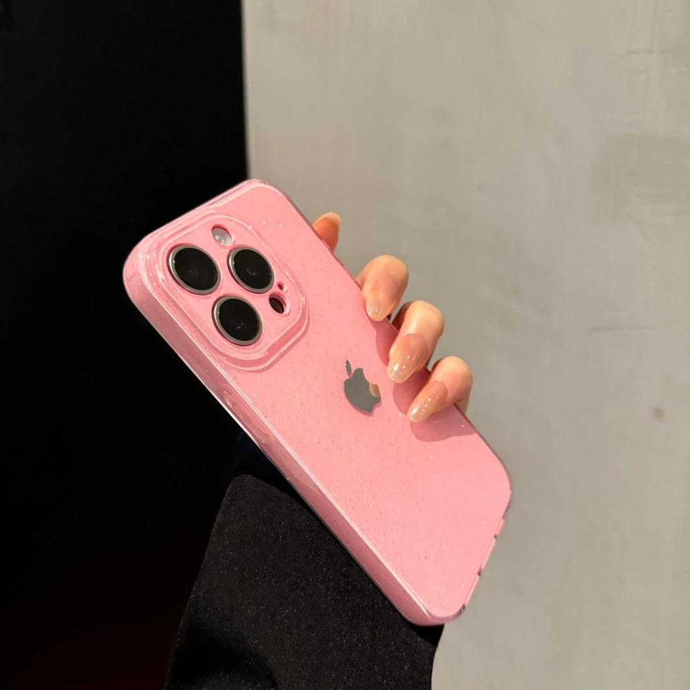 高级闪粉适用苹果16ProMax手机壳简约iPhone15时尚14软13女12