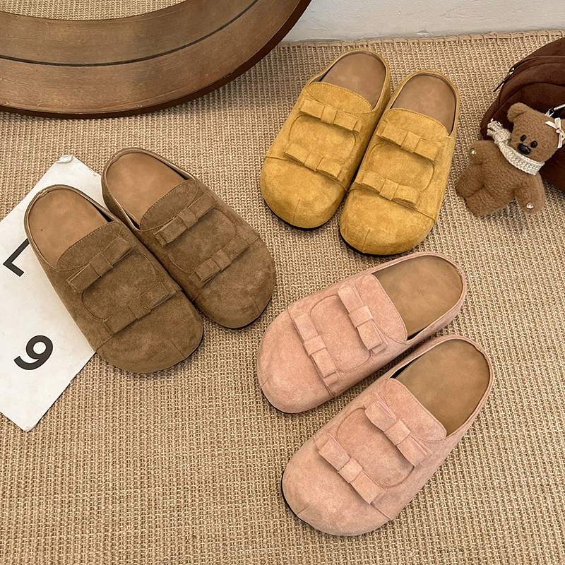 多巴胺来啦 4.5cm+软底跟脚2025春季新款软底包头半拖鞋博肯鞋