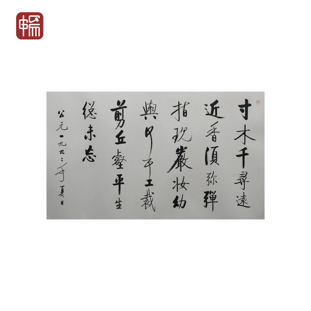 T469 1992年作《书法》  136*68(8.44)  纸本镜片 ZP