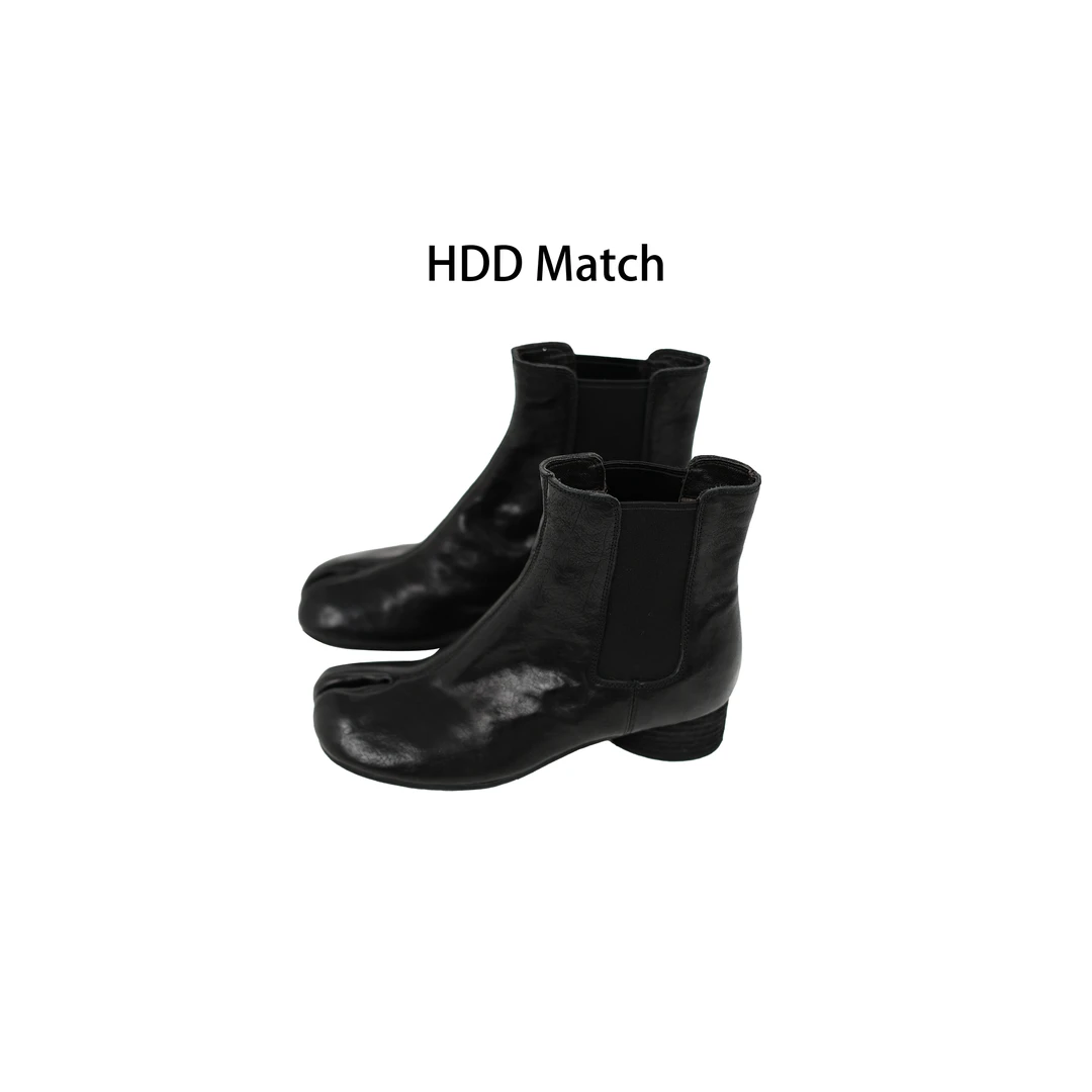 HDD- "小众设计" 女款分趾气质百搭猪脚靴子 Y9759
