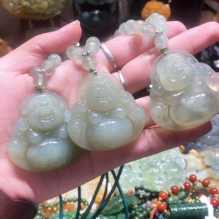 岫玉未镶嵌毛衣链