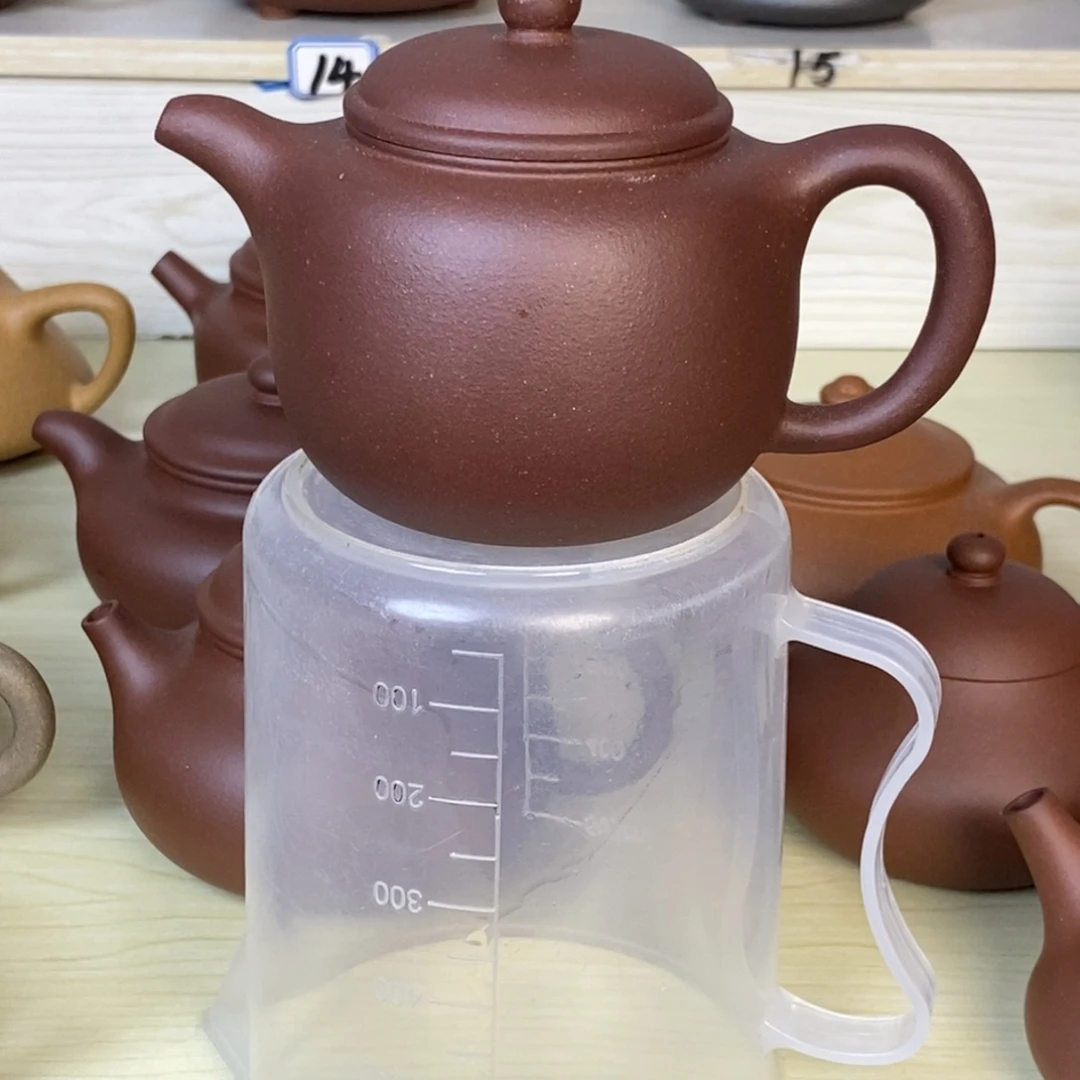 紫砂茶壶匏尊原矿深井紫泥200cc左右0添加