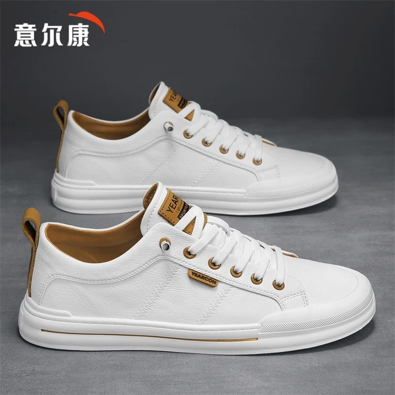 意尔康板鞋男鞋2025新款爆款秋夏季软底休闲小白鞋时尚百搭运动鞋