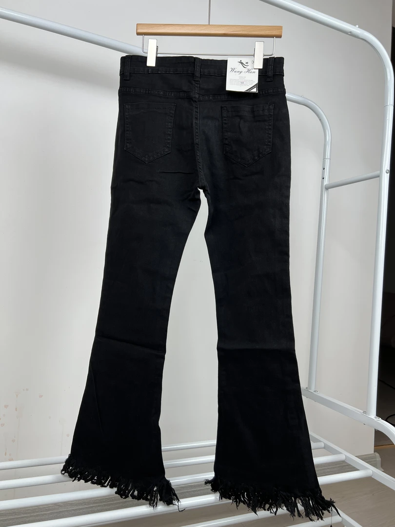 058#百搭黑色牛仔裤显瘦直筒休闲夏季