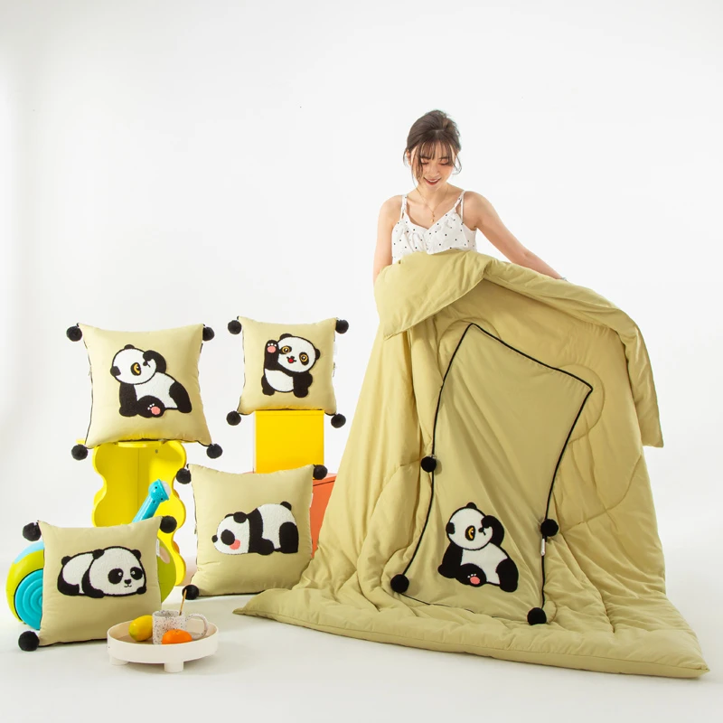 折叠汽车抱枕被子两用办公室午睡盖毯加厚枕头靠垫车载空调被可爱