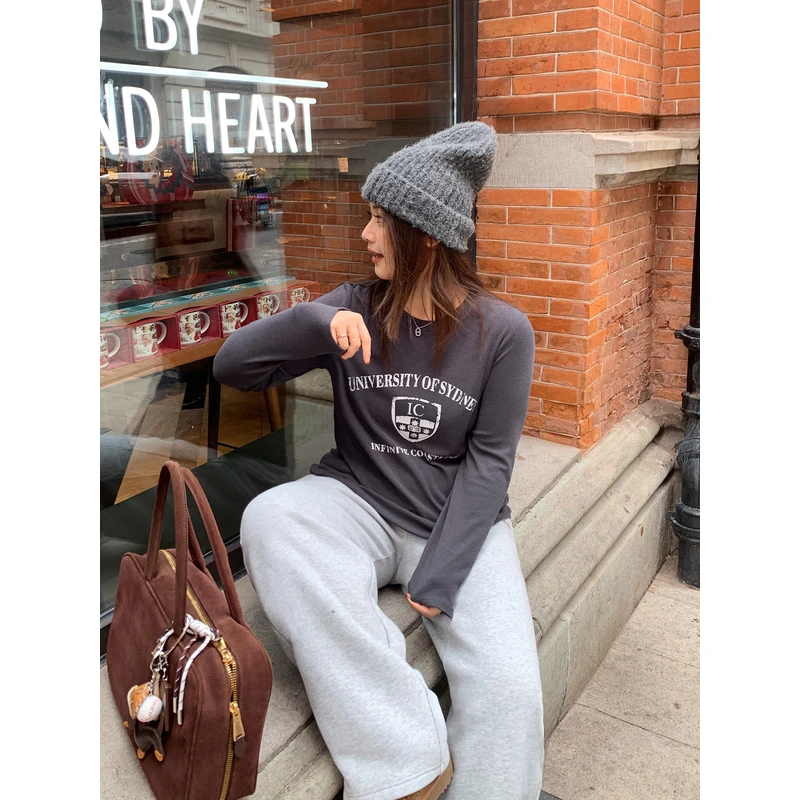 【ALINDM年中大清仓】胖mm正肩长袖上衣200斤保暖内搭打底衫XG7320