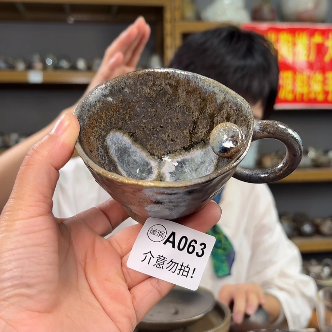 杯坭兴陶柴烧全手工原矿泥料杯
