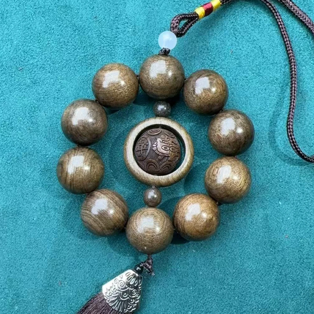 金丝楠木阴沉木时来运转车挂