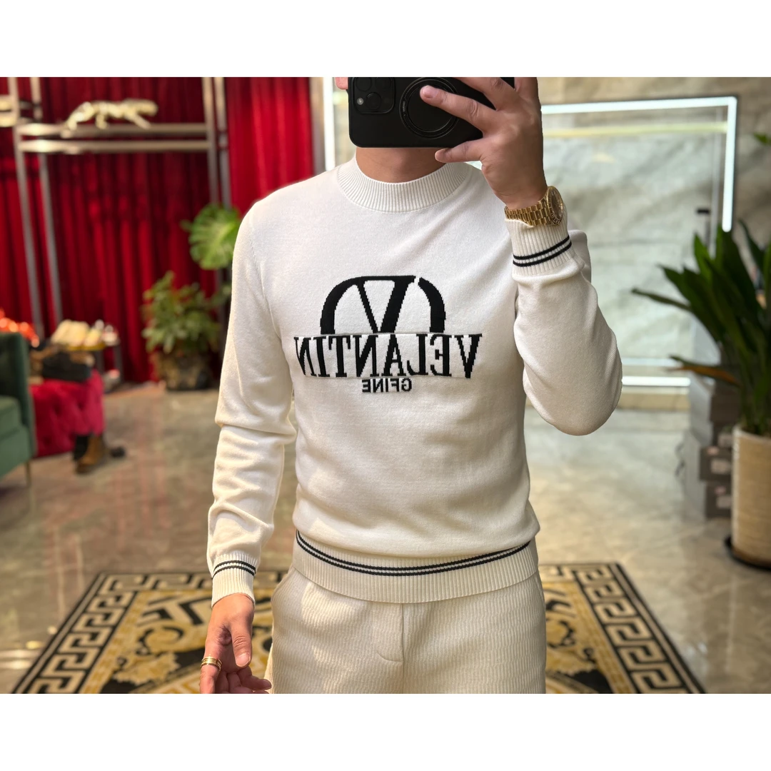 【路易理欧】欧货冬季时尚英文休闲保暖羊毛衫0770