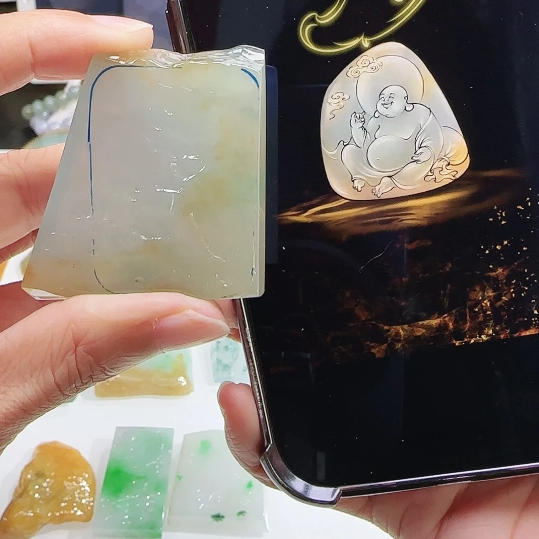 定制翡翠未镶嵌缅甸翡翠挂件