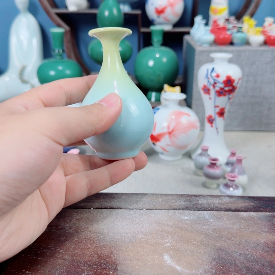 陶瓷手工小花器摆件