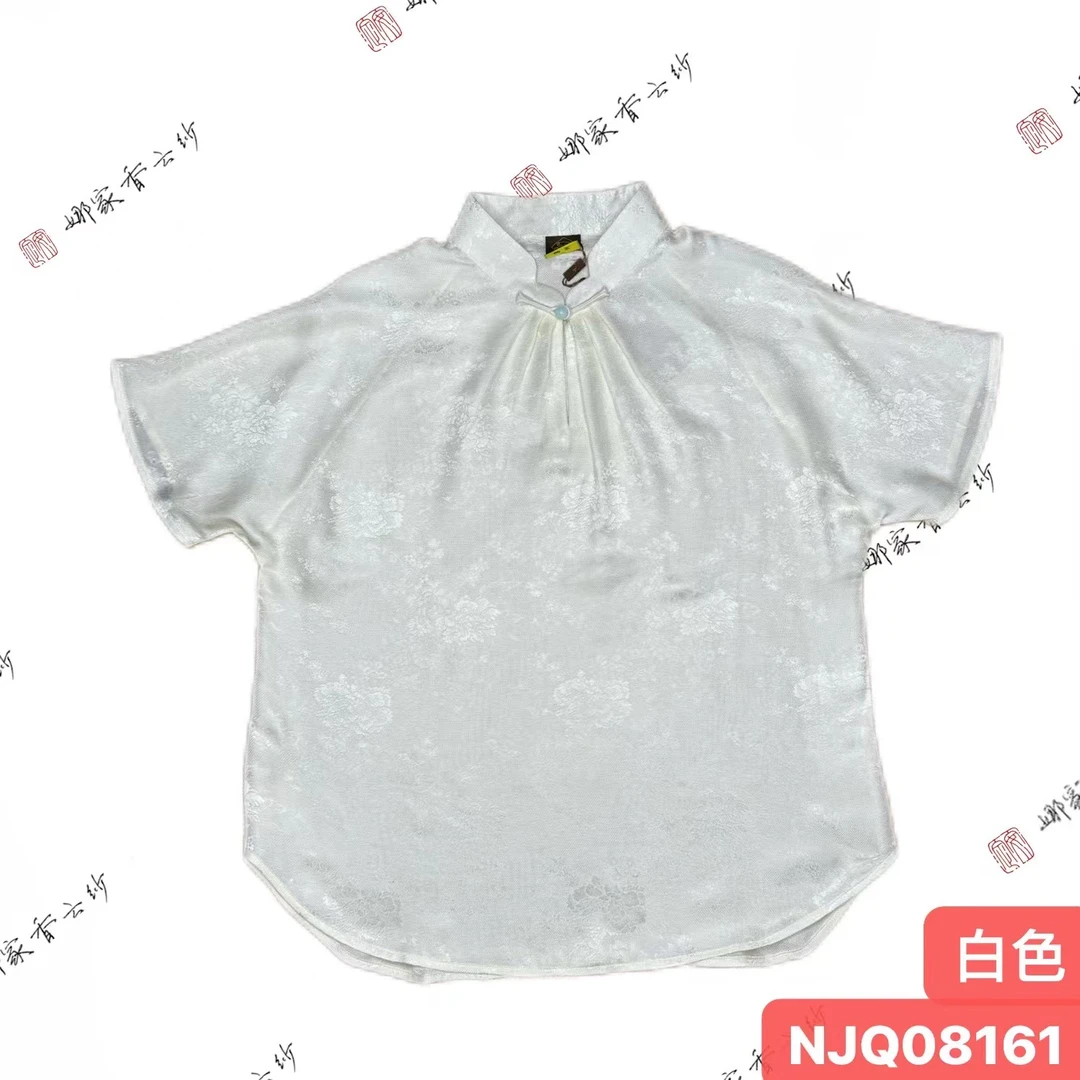 娜家国风真丝绞罗短袖上衣NJQ（08161）夏季宽松