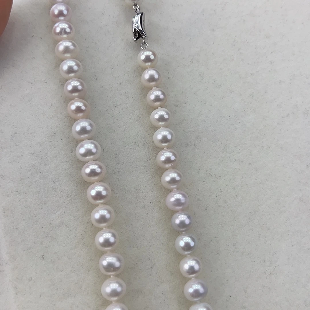 淡水珍珠颈饰银S925镶嵌➕8.9极光