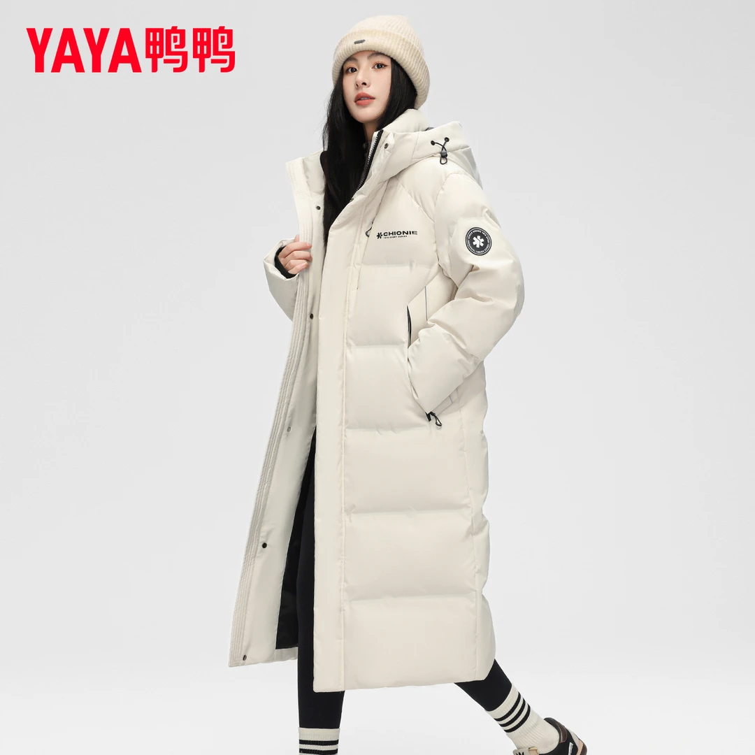 【小雪花系列】鸭鸭羽绒服男女冬季加厚2025新款情侣长款防风外套