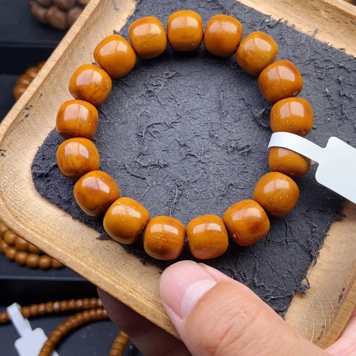 紫金鼠手串13+mm天花板黄金甲近实心短轴