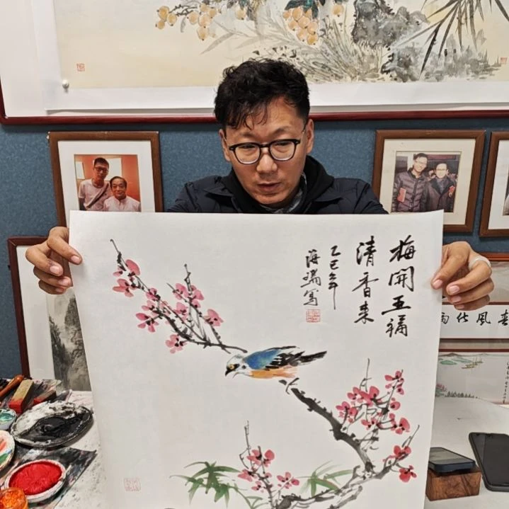 国画贾海瑞老师现场定制