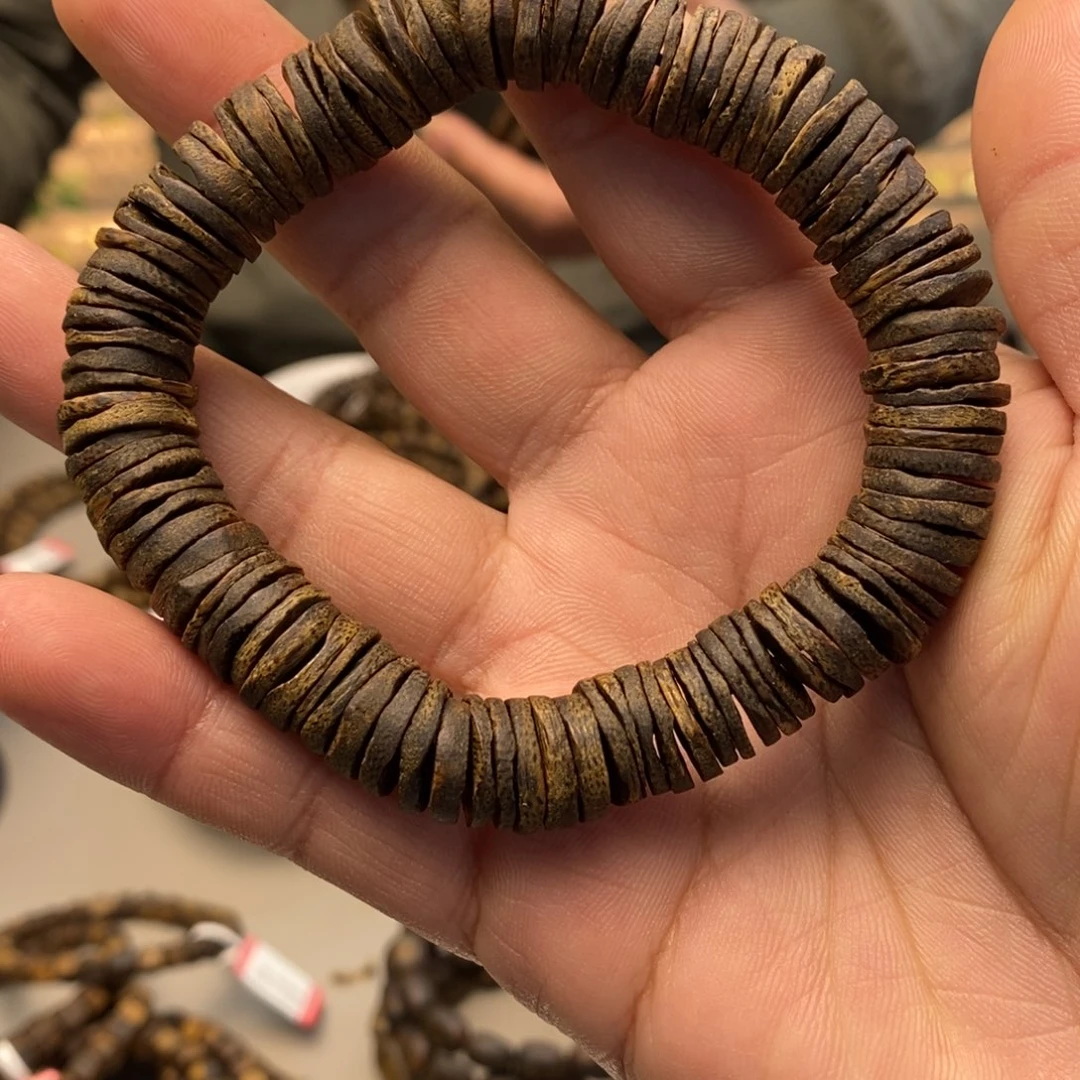 沉香手串幼****生沉水片珠单圈20克多样性发一