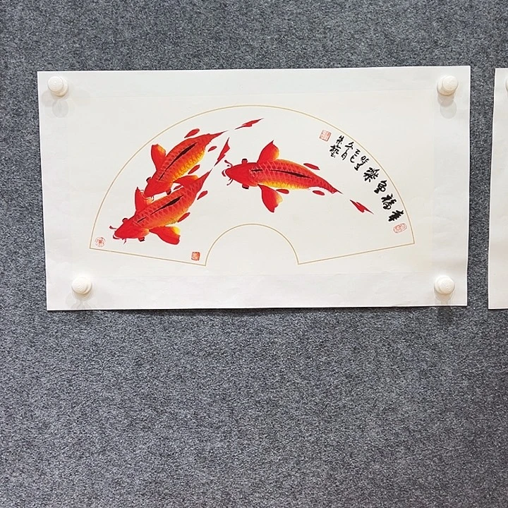 国画知鱼之乐纯手绘