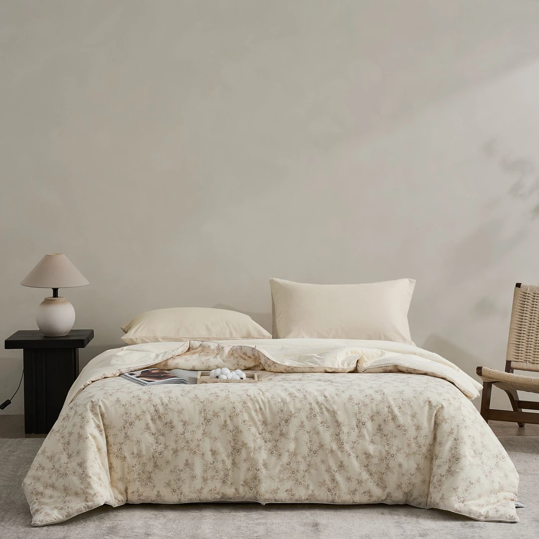 厂长秋冬上新!!【春意】复古轻奢棉麻被芯家用双人春秋被子