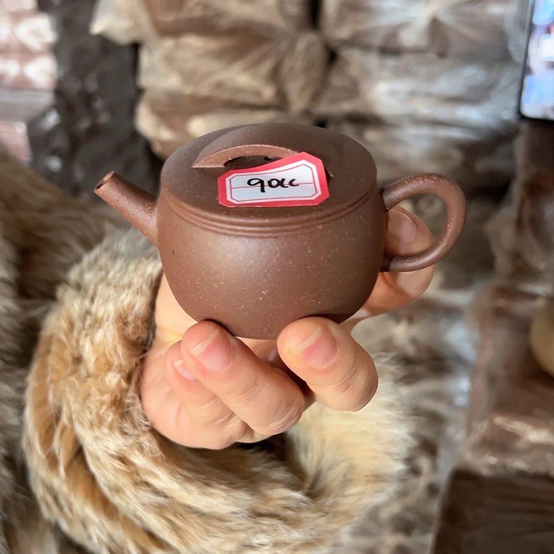 紫砂茶壶黄龙山原矿紫降坡90