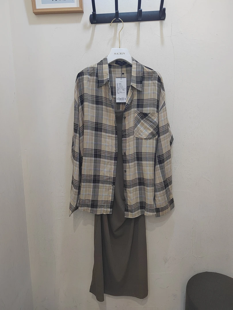 麦寻春季新款衬衫吊带裙类套装tzqvp003麦寻女装