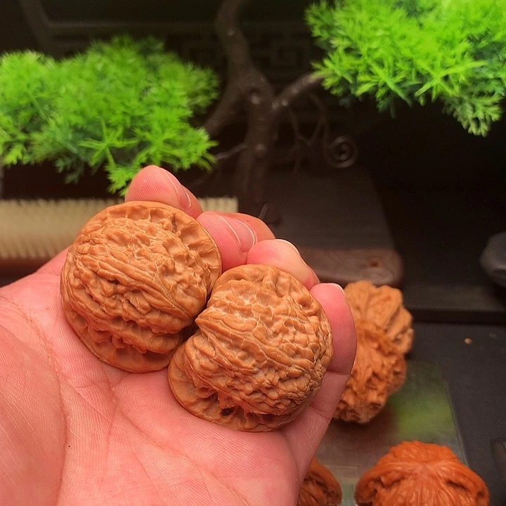 吊坠文玩核桃呵***呵40尺寸白狮子